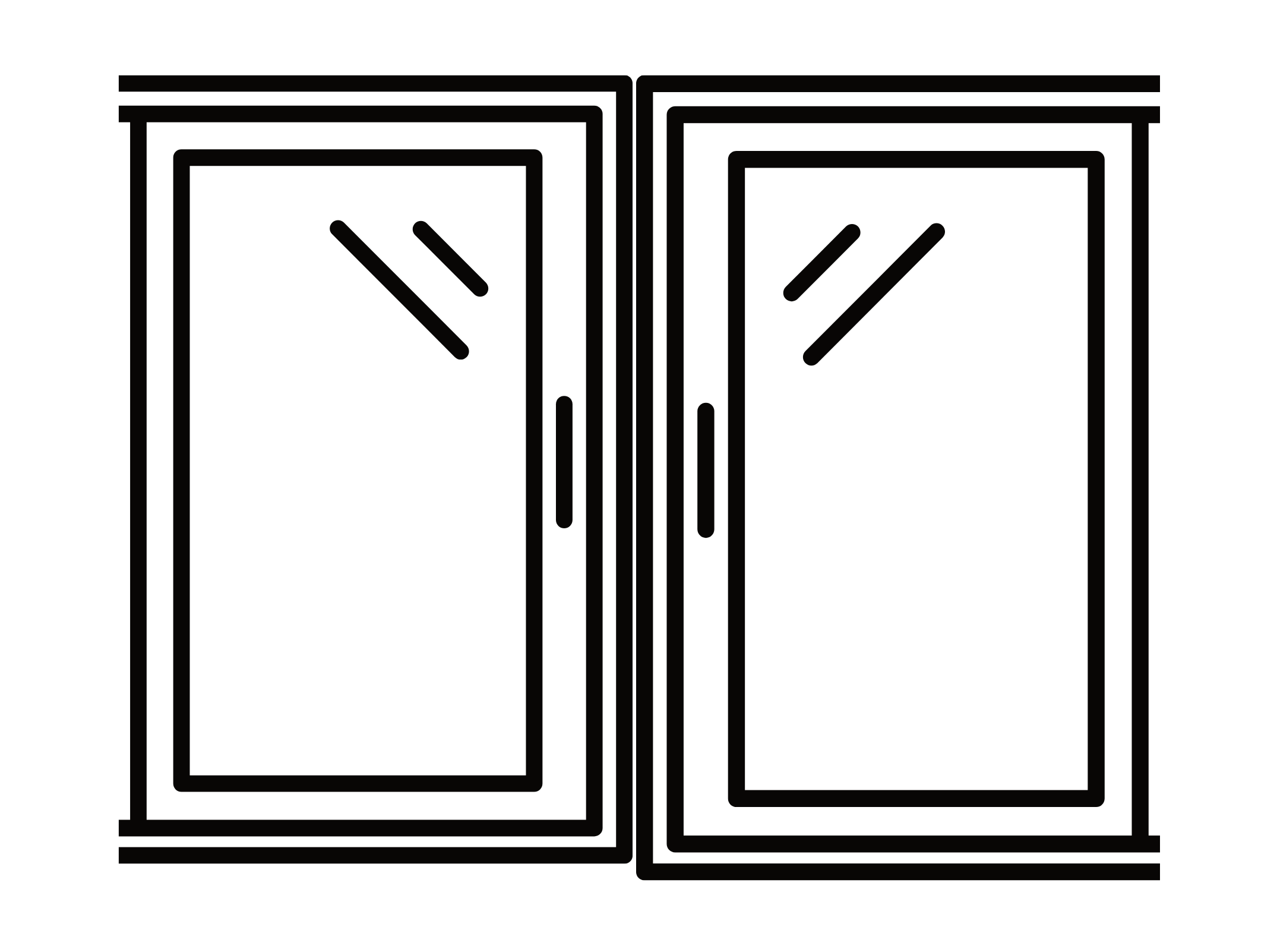 Separación Interior puertas dobles icono